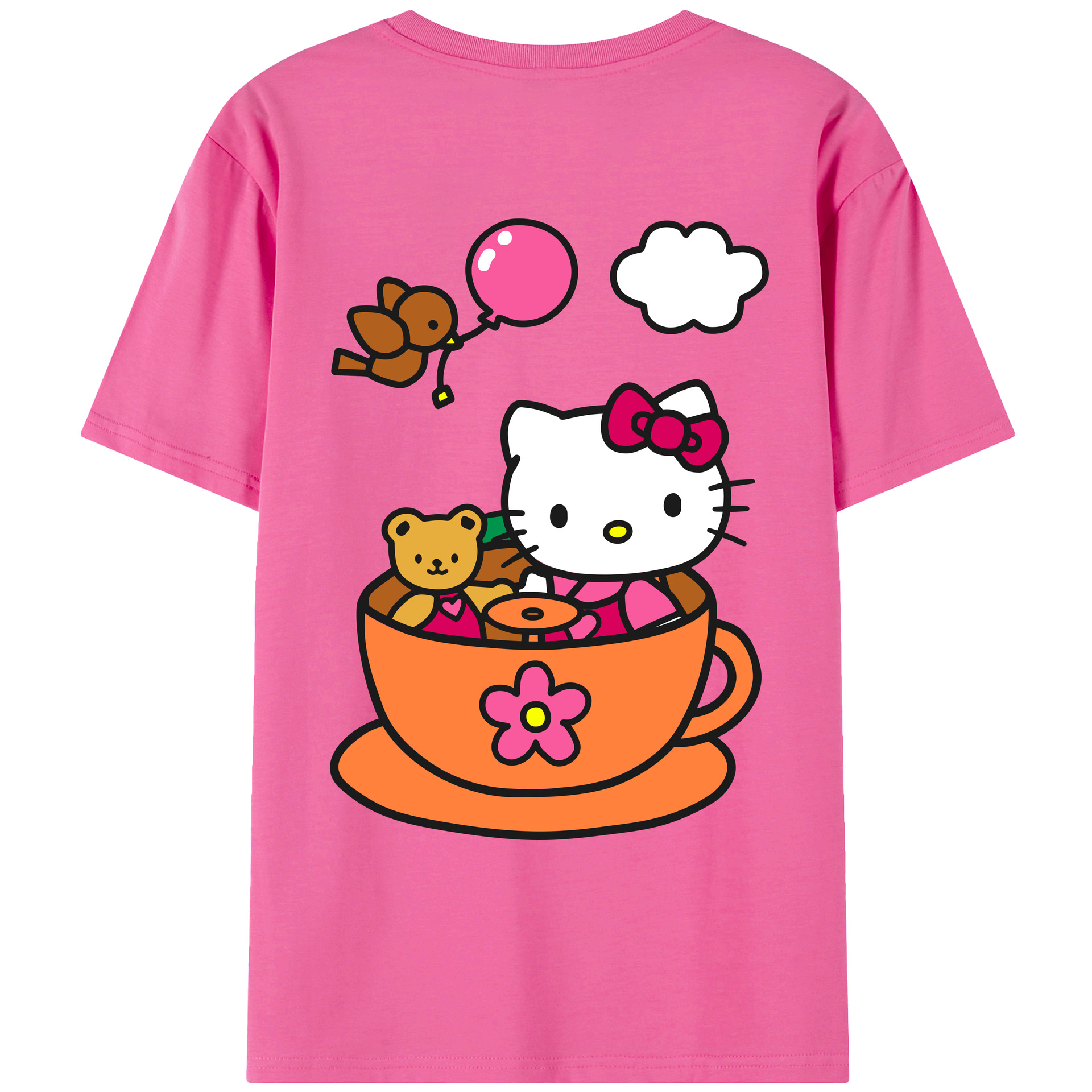 （画像用） Hello Kitty ハローキティ レディース半袖Tシャツ(バックプリント)